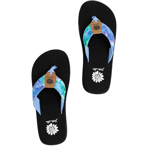 Yellow box flip flop Falit color blue - Picture 3 of 5